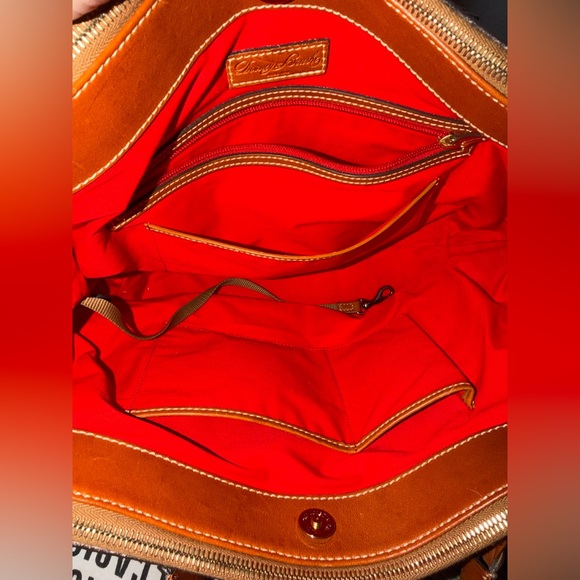 Dooney & Bourke Pink Pebbled Leather Double Zip Satchel Purse - Picture 16 of 16